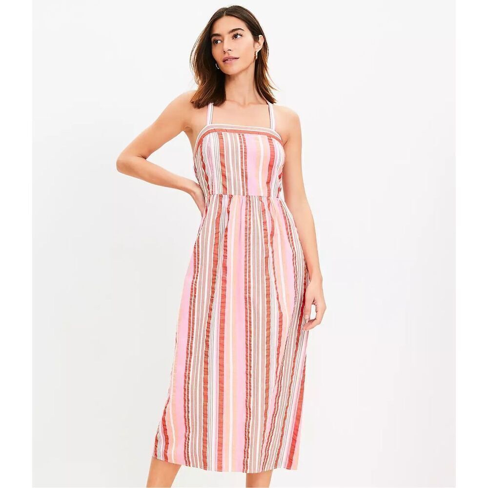 NWT e: LOFT Striped Cotton Sundress (Size 0)